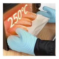 1 pair silicone grill thermal heat resistant gloves heated mitts set electric oven gothic microwave kitchen tools and gadgets