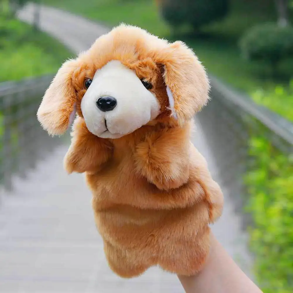 

Cute Dog Puppy Animal Plush Hand Puppet Doll Pretend Play Parent Child Interactive Storytelling Toy Gift Home Sofa Ornament