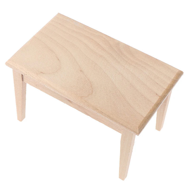 

1/12 Dollhouse Miniature Wooden Rectangle Table Model Furniture Accessories