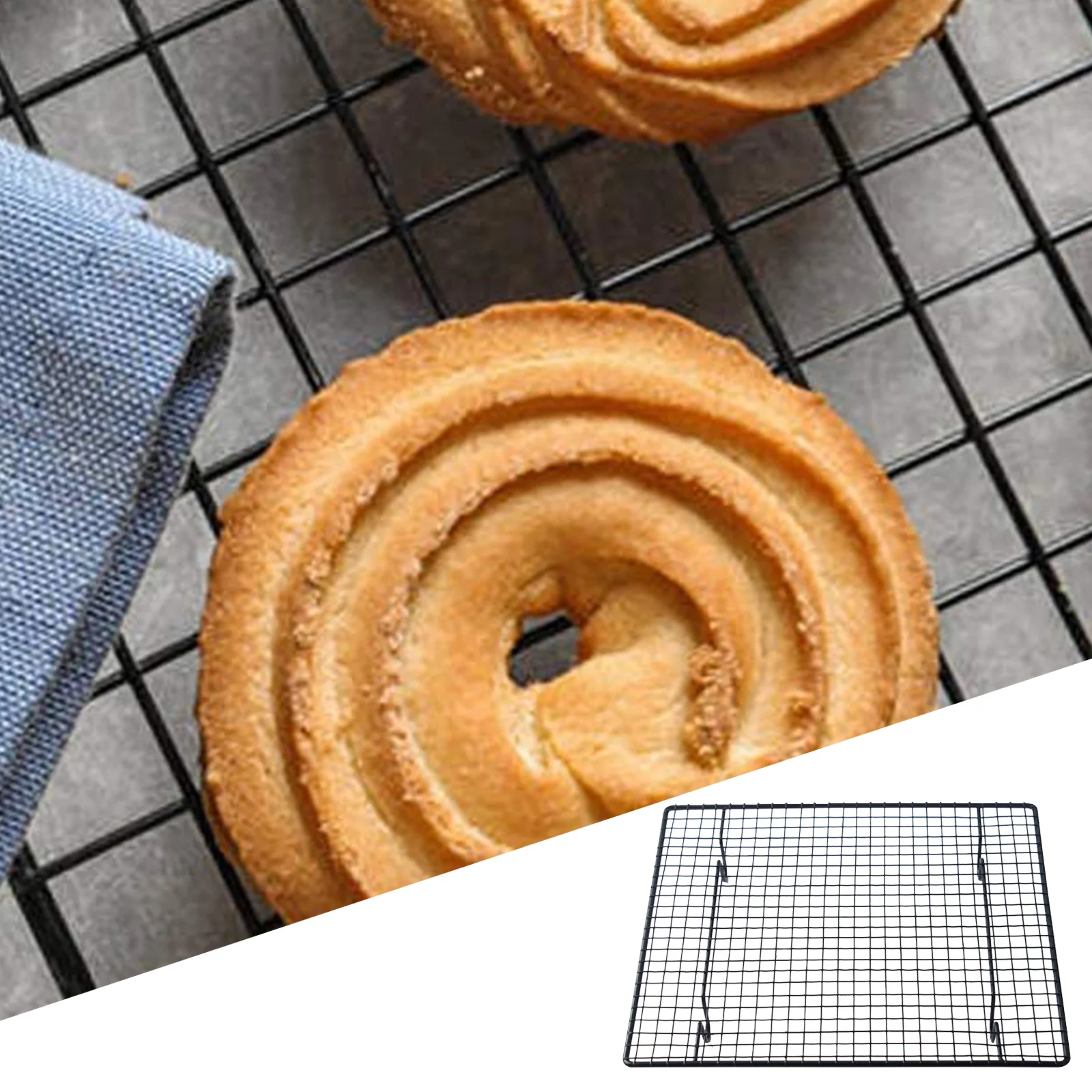 

Stainless Steel Nonstick Cooling Rack Cooling Grid Baking Tray For Biscuit/Cookie/Pie/Bread/Cake Baking Rack Bread Drying Rack