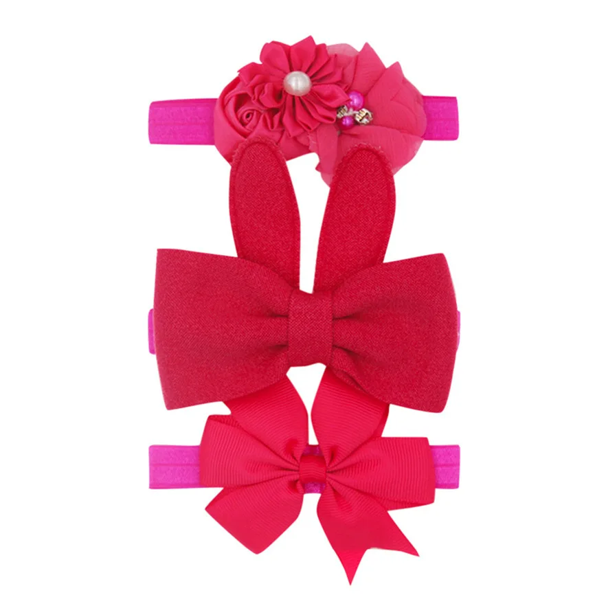 Повязки на голову для маленьких девочек 3 шт. повязка с цветочным рисунком