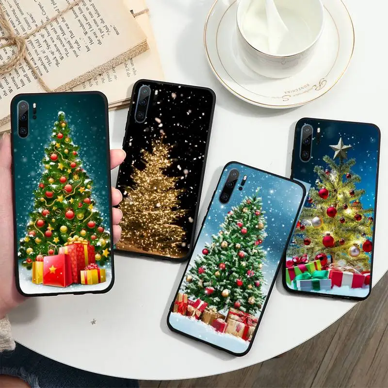 

Merry Christmas New Year Tree Phone Case For Huawei honor Mate P 10 20 30 40 i 9 8 pro x Lite smart 2019 nova 5t