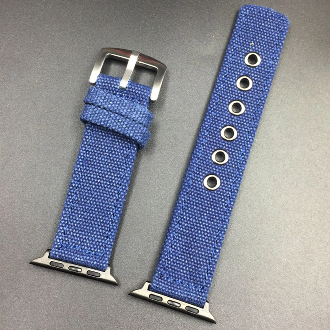 Камуфляжный тканый нейлоновый холщовый сменный спортивный ремешок для Apple Watch 38
