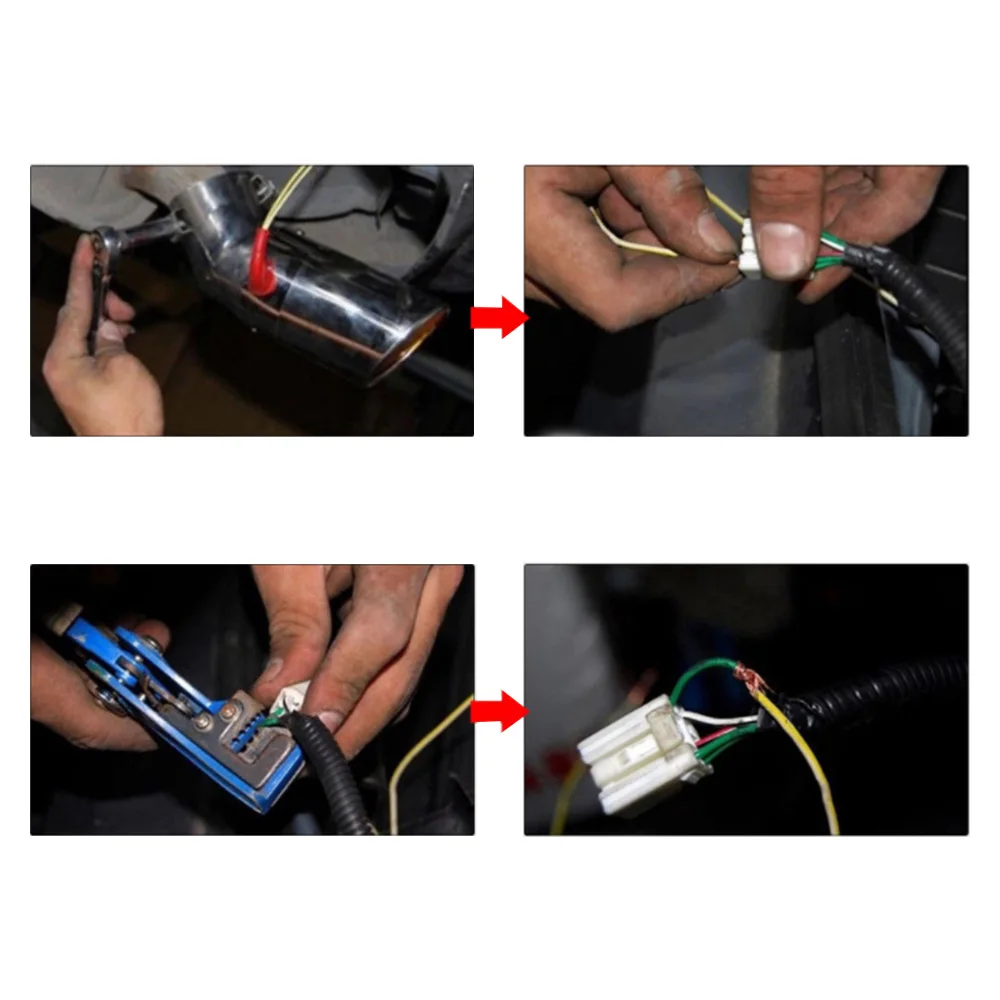 Универсальная автомобильная 70 мм Хвостовая горловина красная светодиодная