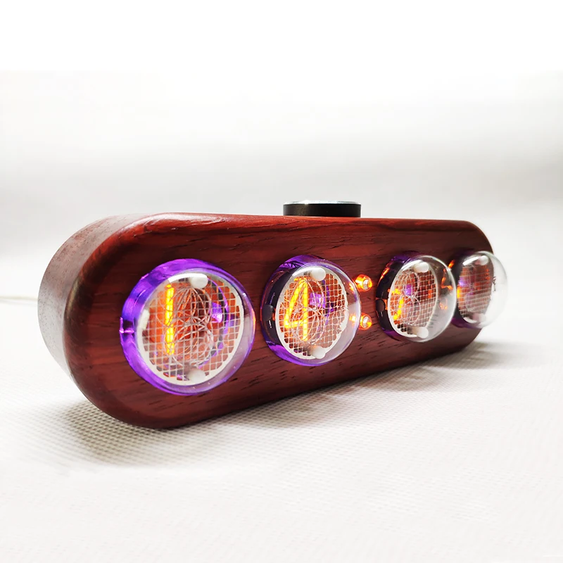 Часы NIXIE IN 4 светящиеся трубчатые часы цифровые грушевидная цепочка деревянная