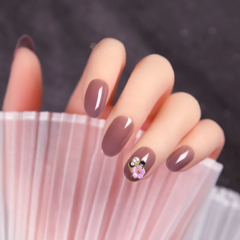 Съемные накладные ногти рука 24 шт./кор. современные летние прозрачные