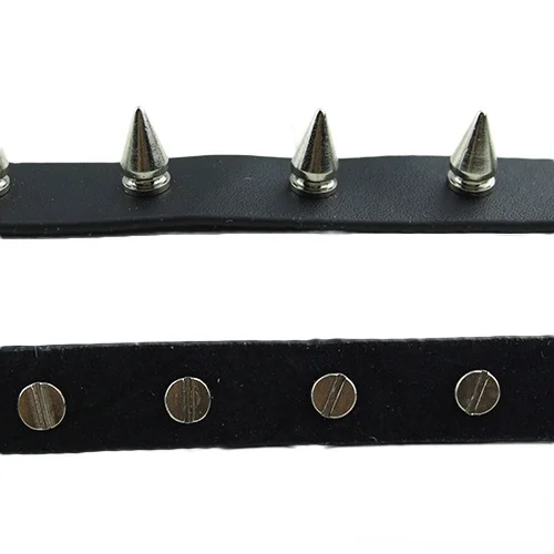 

Gothic Men Women Unisex Faux Leather Spike Rivet Choker Punk Necklace Jewelry