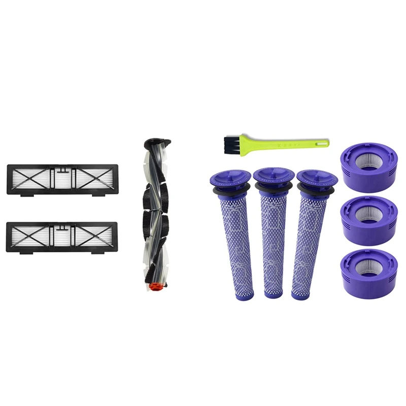 

6X Filter For Dyson Dyson V8+, V8, V7 & 1Set D Series Generic Combo Brush And Bristle Brush Beater For Neato Botvac D3