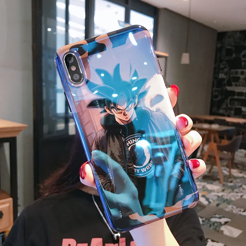 Чехол для iPhone 11 Pro X XS Max XR 6 6S 7 8 Plus Goku Blu-Ray - Цвет: 4