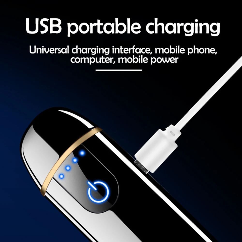 Индукционная Электронная зажигалка с отпечатком пальца USB перезаряжаемая