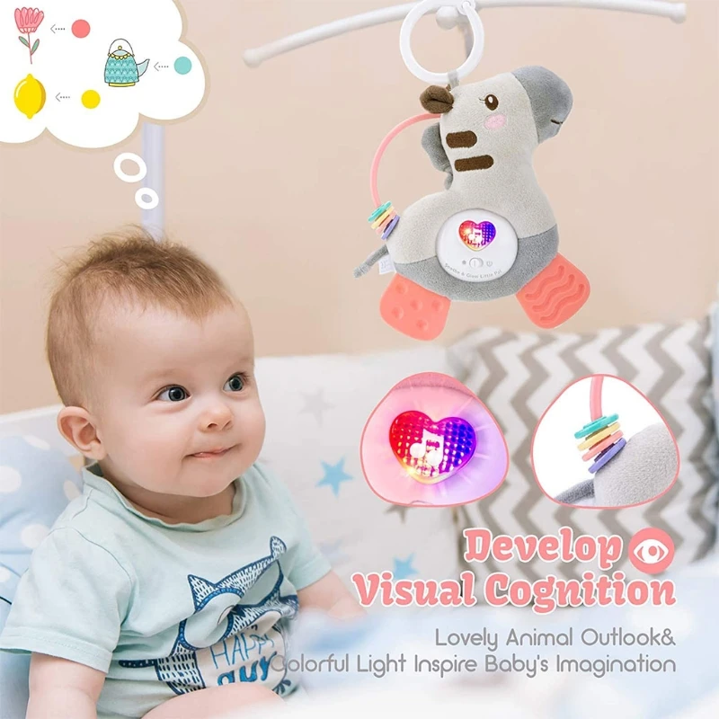 

Baby Plush Animal Appease Sound&Light Induction Interactive Sleep Toys Comfortable Plush Doll Interactive Toys