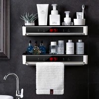punch free bathroom organizer shelf cosmetic shampoo storage rack bath kitchen towel holder household items bathroom accessories