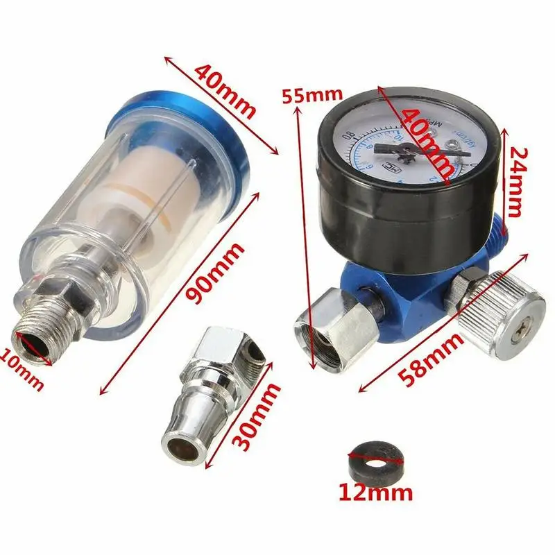 

Oil-water separator air filter pneumatic paint spray pressure gun gun water chamber air regulator tail small spray chamber R2V6