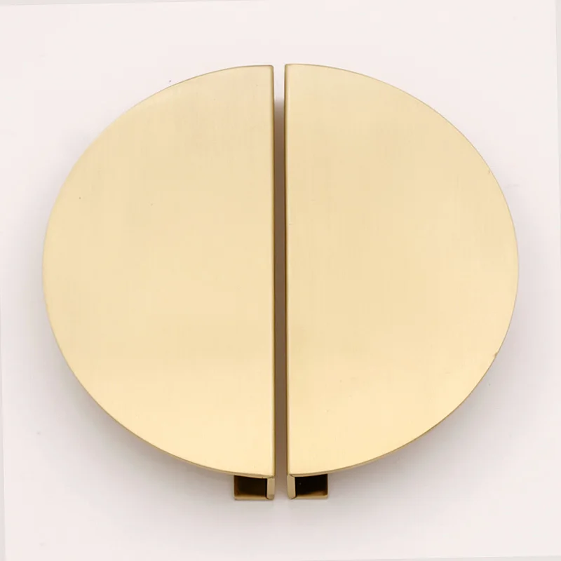 1 комплект H65 круглый полукруг твердой латуни ручки и шкафа ящика мебели шкаф