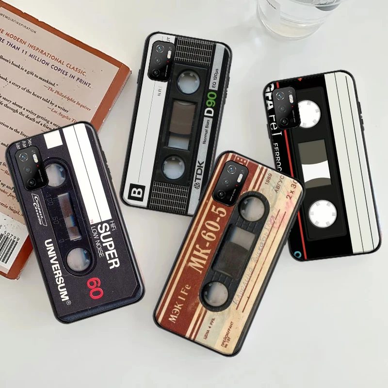 

Vintage Cassette Tape Retro Style Phone Case For Xiaomi POCO F3 GT X3 Pro X3 GT M3 M3 Pro X3 X3 NFC Carcasa Back Cover