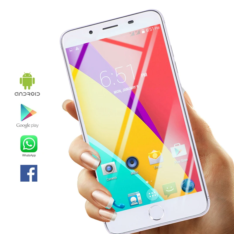 Глобальный язык 5 &quotдюймовый Android OS смартфон 7Plus смарт мобильный телефон Лицо ID