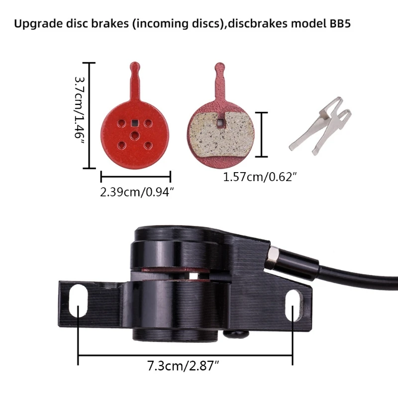 

Bike Disc Brake Kit, Full Aluminum Alloy Bicycle Brake Lever,Front and Rear Caliper, Fit for Mountain Bike