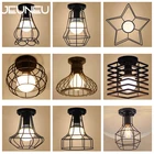 Железные потолочные светильники E27, Современные Простые светодиодные лампы черного цвета, 22 вида, для гостиной, спальни, коридора, ресторана, кафе, отеля