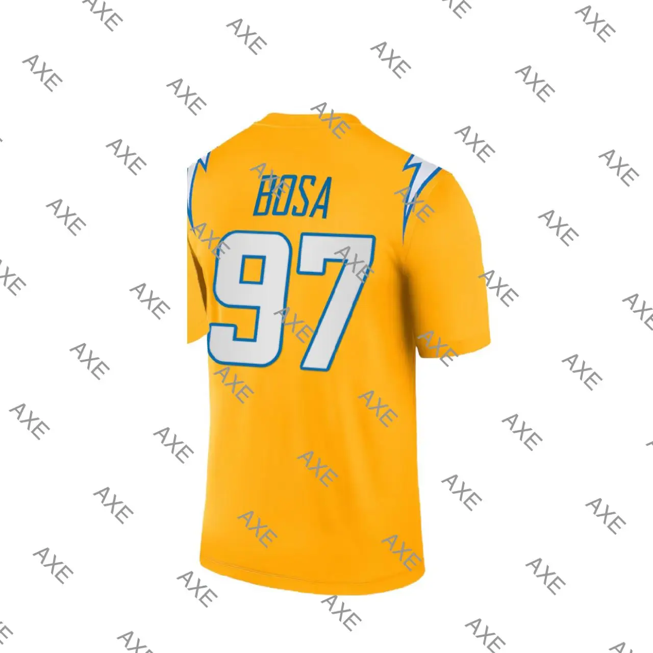 

Футболка для американского футбола с изображением персонализированного стежка, Джерси с изображением Лос-Анджелеса, Джоуи Боса, белая, жел...