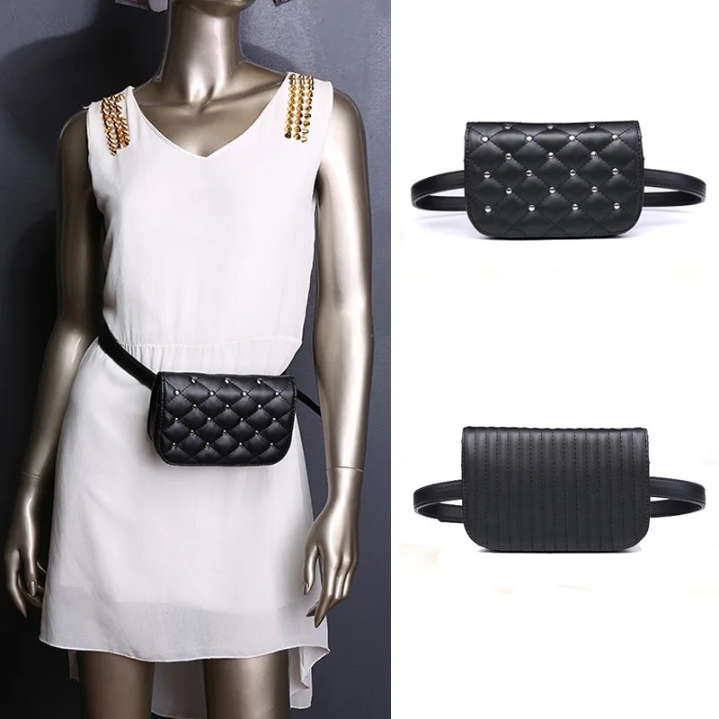 

Fashionable Waist Belt Bag New Female Messenger Fanny Pack Handbag Women's Clutch Branded Lady Luxury PU Hip Bags High Quality