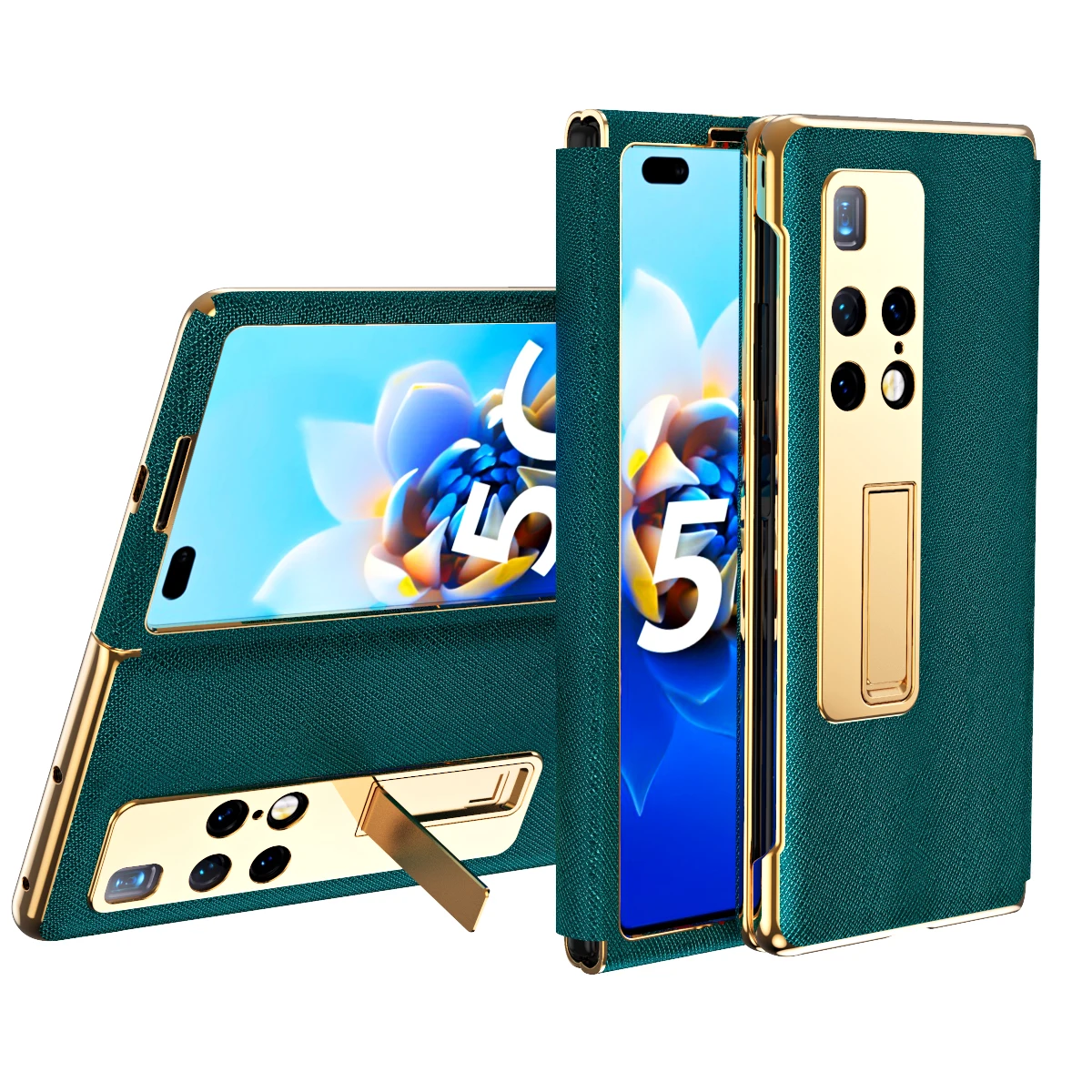 

Phone Case for Huawei Mate X2 Cover Electroplating Frame Anti-fall Back Shockproof Covers for Huawei Mate X2 Cases with Holder