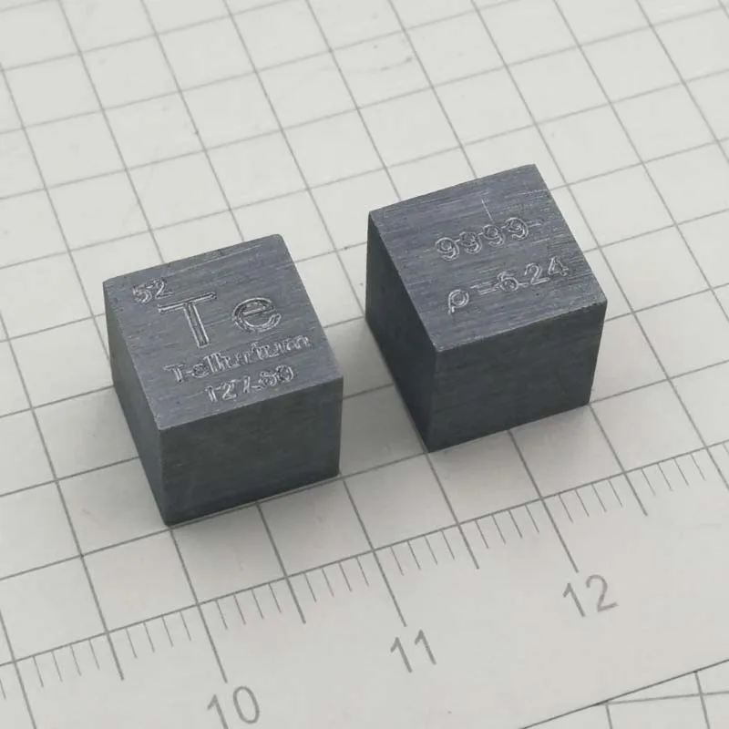 Кубик для периодического стола Tellurium Te 10 мм 99.99% чистый кубик из кубического