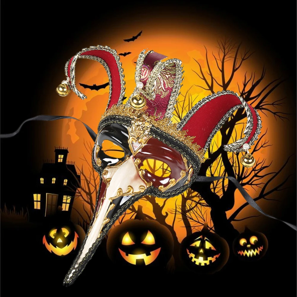 Полулицо длинный нос маскарадные маски на Хэллоуин окрашенные античные