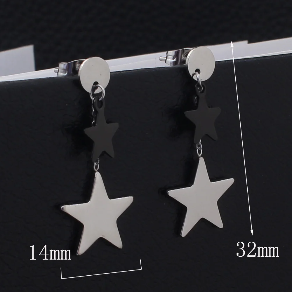 Простые серьги капельки серебристого цвета модные ювелирные из нержавеющей