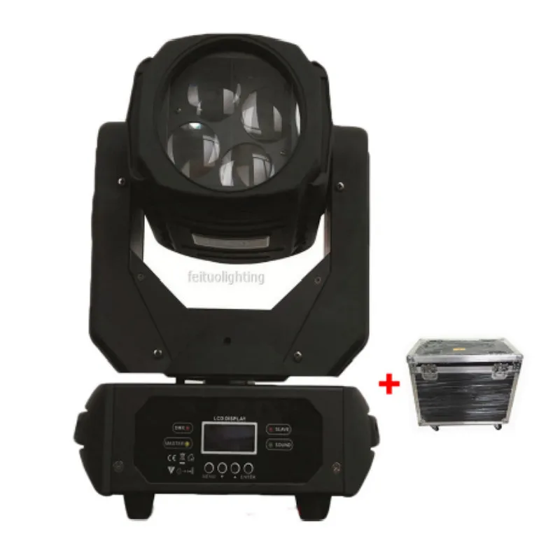 2 шт. + чехол с подсветильник кой 4x25 Вт rgbw 4 в 1 светодиоды super beam dj lyre mini led
