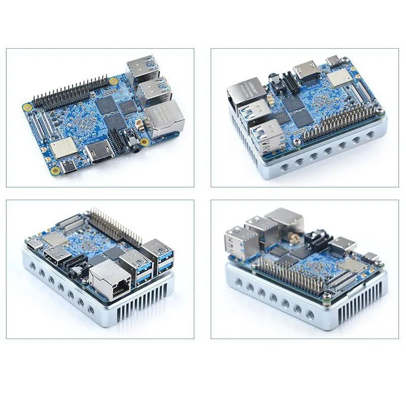 Макетная плата NanoPi M4 RK3399 модуль eMMC 2 ГБ/4 ГБ радиатор двухчастотный Wi Fi + bluetooth 4 1