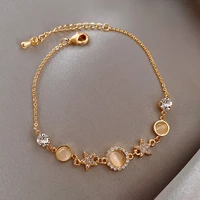 korean version of simple fashion opal star bracelet female temperament wild bracelet trend party jewelry