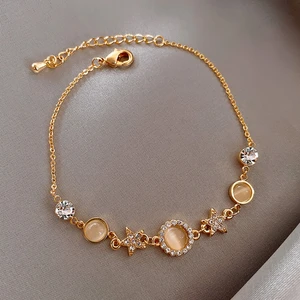 Korean version of simple fashion opal star bracelet female temperament wild bracelet trend party jewelry