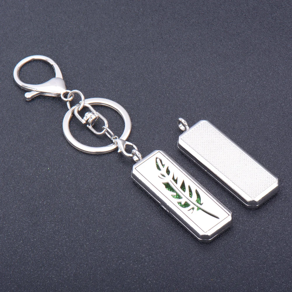 10 шт./лот прямоугольное дерево ароматерапия эфирное масло диффузор брелок духи