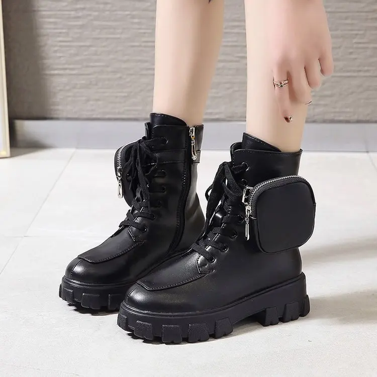 Женские ботинки martin из искусственной кожи в байкерском стиле женские ботильоны