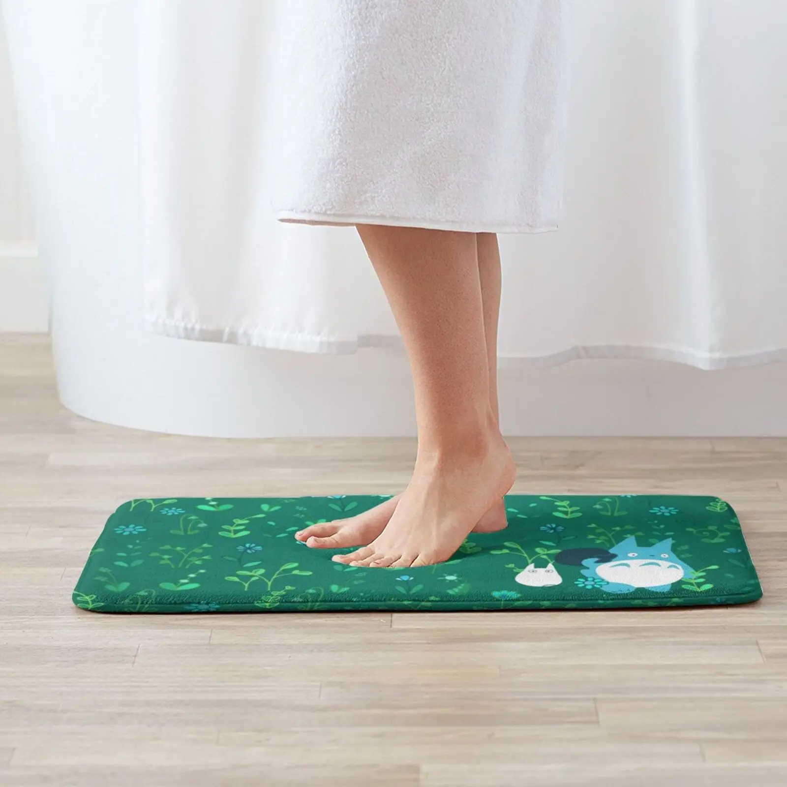 Коврик Totoro с цветочным рисунком Противоскользящий коврик для входной двери в