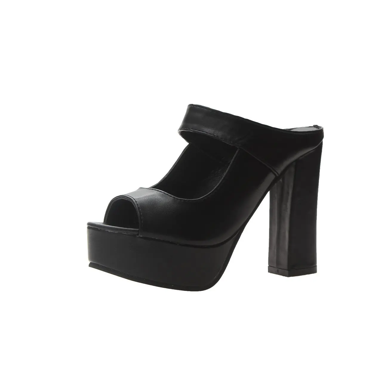 

Женские летние туфли без шнуровки, однотонные модные привлекательные туфли на очень высоком квадратном каблуке, универсальные тапочки, 2021