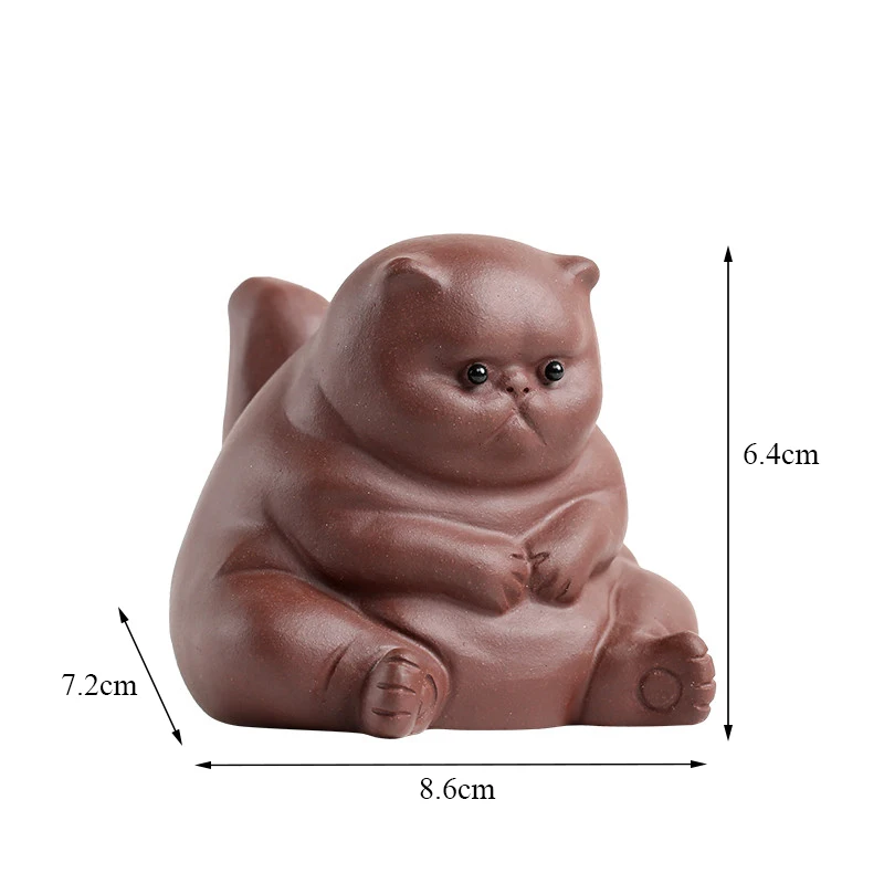 Креативные керамические фигурки животных чай из фиолетовой глины милый кунг фу