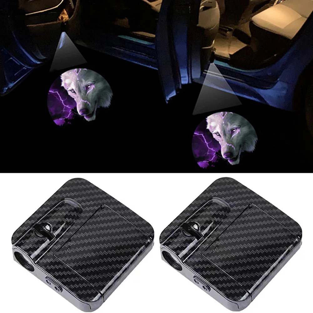 

2 Pcs Universal Led Car Door Light Auto Floor Spotlight Laser HD Projector Logo Ghost Shadow Welcome Lamp Styling Accessories