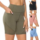 Женские летние леггинсы с завышенной талией, короткие брюки для фитнеса, леггинсы большого размера, тренировочные шорты для бега, женские штаны 40 @