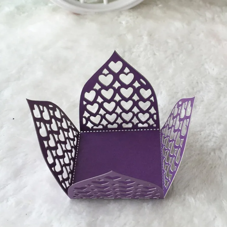 50pcs Free Shipping Candy Boxes Of Pearl Paper ，Rustic Sweet For Birthdhay Party Table Design |