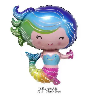 Cute mermaid 1 шт. день рождения композиция шар КИТ ИГРУШКА рыбка Омар кокосовое дерево океан серии Русалка алюминиевый шар - Цвет: Cute mermaid