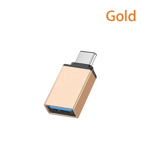 Usb type c OTG адаптер для синхронизации данных конвертер для samsung galaxy A50 A60 a70 S10 S9 S8 Черная Акула 2 huawei nova 5 p20 honor 20 9x - Color: Gold Type c OTG
