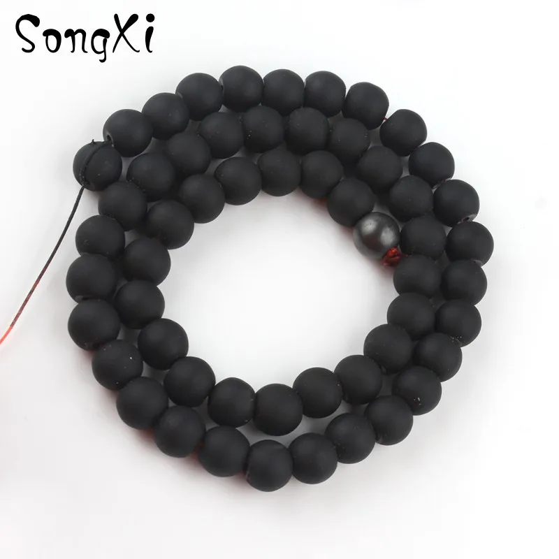 4 6 8mm Natural Stone Beads Black Hematite Round Loose for Beadwork Jewelry Making DIY Bracelet Necklace Wholesale 15 Inch | Украшения и