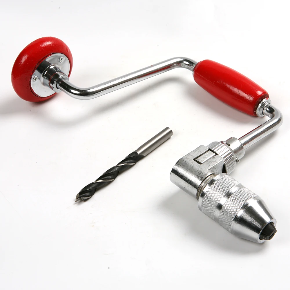 

1PC Woodworking Brace Jaw Chuck Hand Boring Drilling With Twist Drill Bit DIY Wood Drill Bit Hole Cutter Cone Power Tools