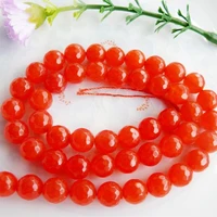 hot sale orange chalcedony jades faceted round stone loose beads 4mm 6mm 8mm 10mm 12mm diy jewelry making findings 15inch ge394