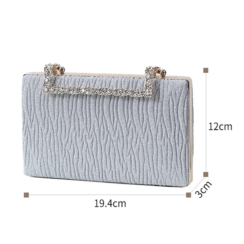 Sequined Women Evening Bags Diamonds Flap Design Party Wedding Handbags Mixed Color Shoulder Chain Day Clutch