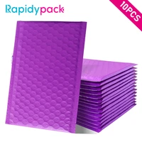 rapidypack 10pcspack 4x8 purple poly bubble envelopes padded envelopes self seal mailing packaging bags gift envelopes
