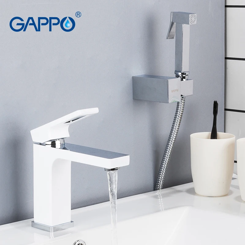 GAPPO латунный Смеситель для раковины белый хромированный смеситель крепление на