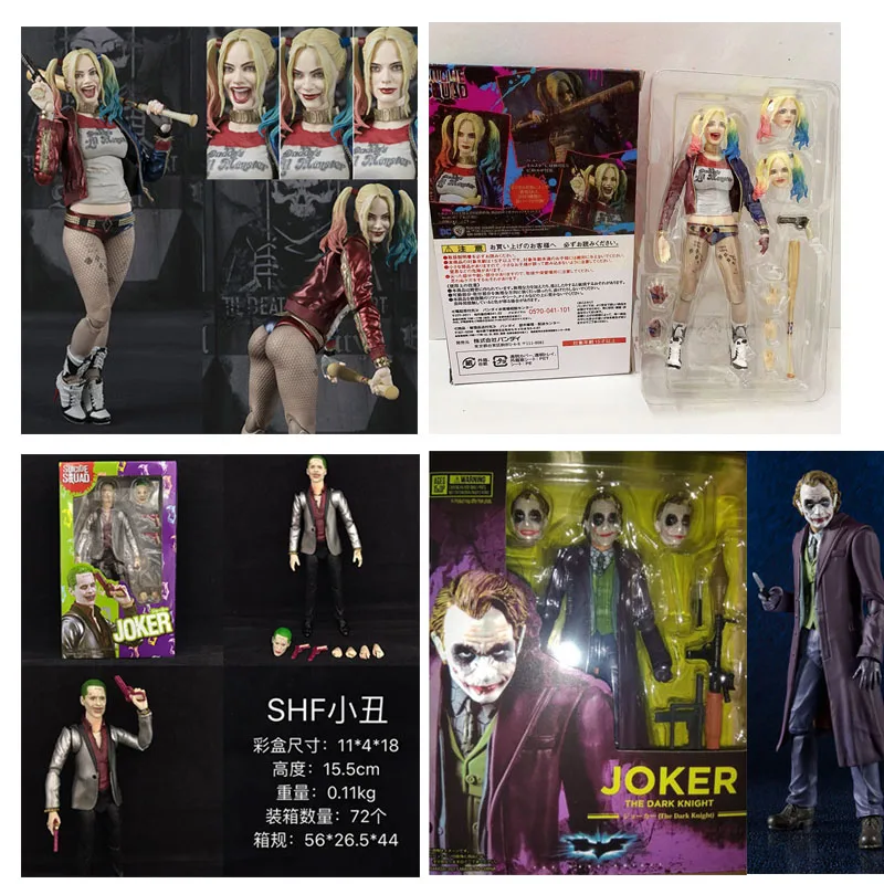 

15cm SHF Joker Quinn Heath Ledger The Dark Knight Action Figure Collectible Toys Christmas Gift