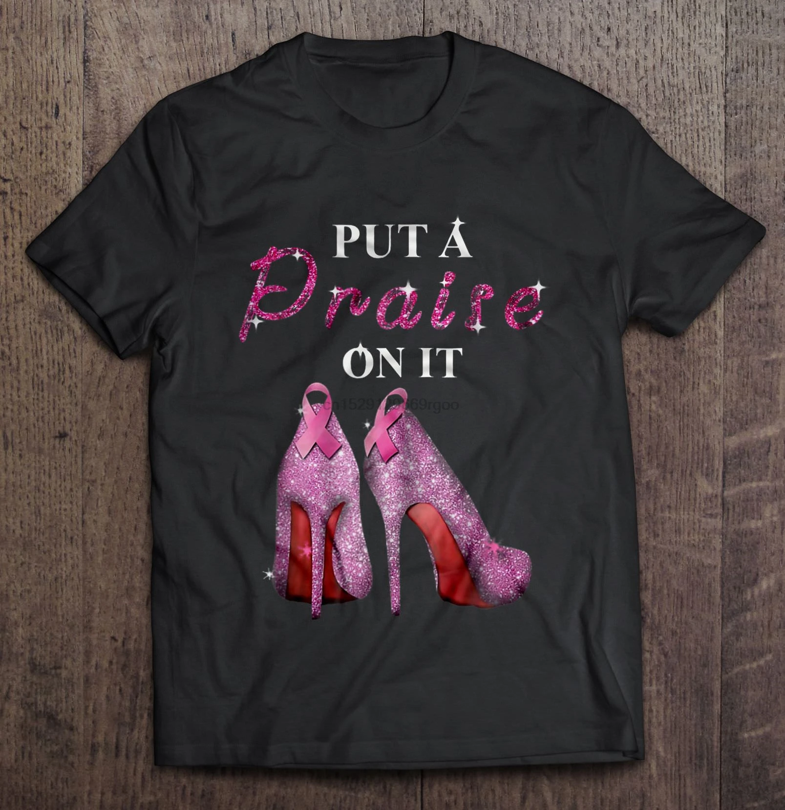 Мужская футболка с надписью на пятке религиозные Стразы женские футболки раком груди| |